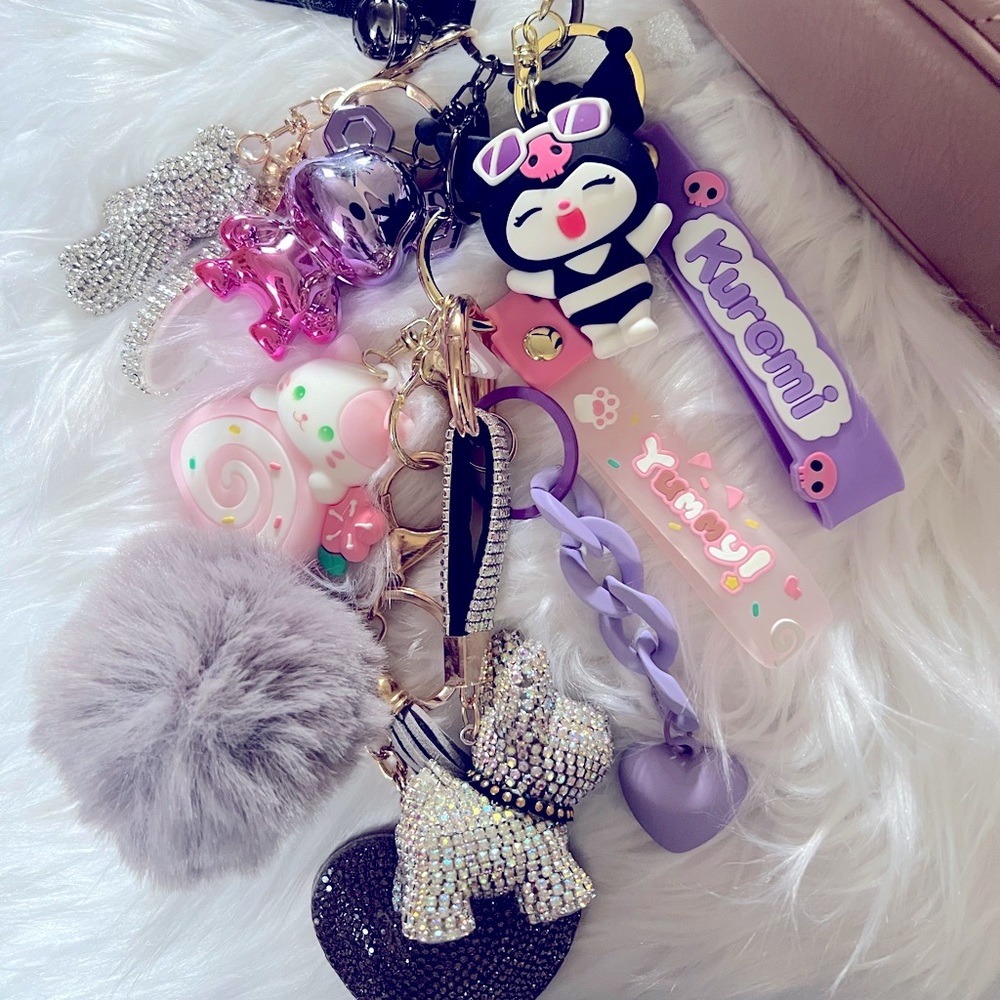 High-End Handmade Kuromi Keychain - Unique Design!